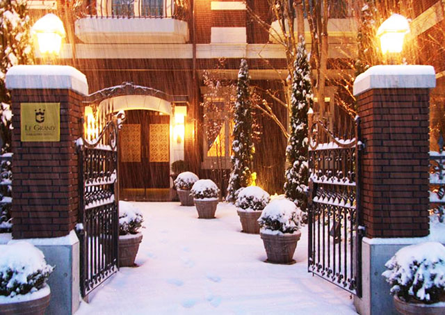雪の日のルグラン旧軽井沢